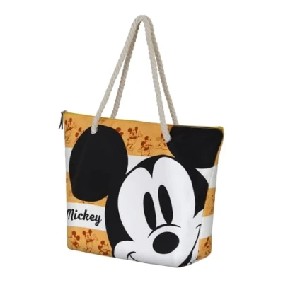 Afbeelding van Mickey Mouse strandtas, oranje zon, Oranje, 52 x 37 cm, één maat, Zon