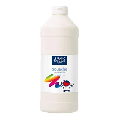 Image de Lefranc Bourgeois Peinture gouache blanc opaque 1 L