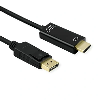 Afbeelding van ROLINE DisplayPort Kabel DP UHDTV, Dun, M/M, zwart, 1 m
