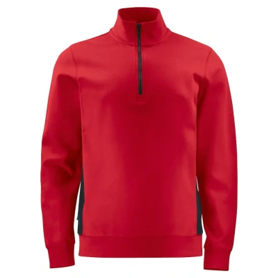 Afbeelding van ProJob 2128 SWEATER MET KORTE RITSSLUITING 642128 Rood