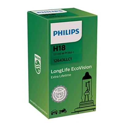 Afbeelding van Philips H18 Halogeen lamp 12V PY26d 1 Longlife EcoVision