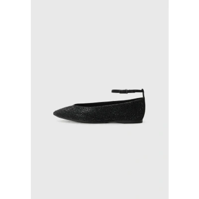 Afbeelding van Tamaris Ballerina&#039;s met enkelbandjes black, Dames, Maat: 37, Black Hoogwaardig imitatieleer