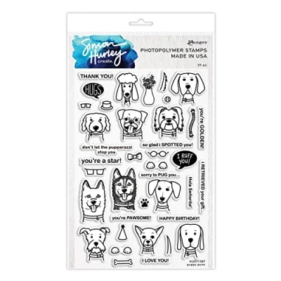 Afbeelding van Ranger SH Clearstamps 6x9 Puppy Puns HUR71587 Simon Hurley