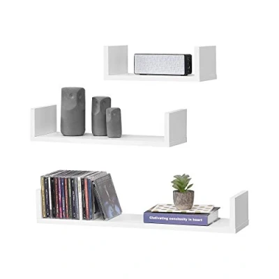Afbeelding van Wandplank Vennesla set van 3 houtkleurig wit