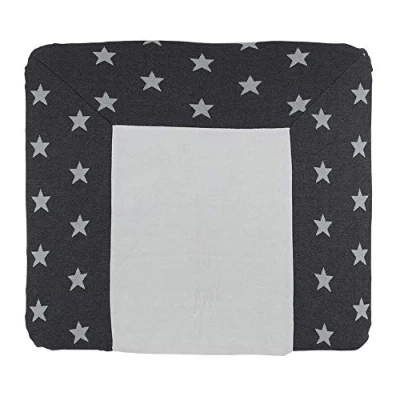 Afbeelding van Baby&#039;s Only Gebreide baby aankleedkussenhoes Waskussenhoes Overtrek verzorgingskussen Star Antraciet/Grijs 75x85 cm