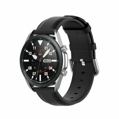 Afbeelding van Garmin Vivoactive 4 / 4L Classic leren bandje Zwart leather
