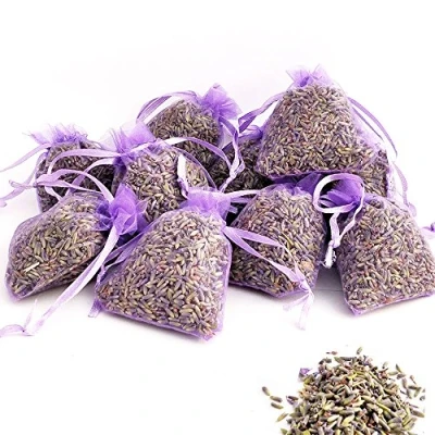 Afbeelding van Oogst 2021 12 paarse zakjes met lavendel uit de Provence 120 gram natuurlijke (Paars, Zakjes)
