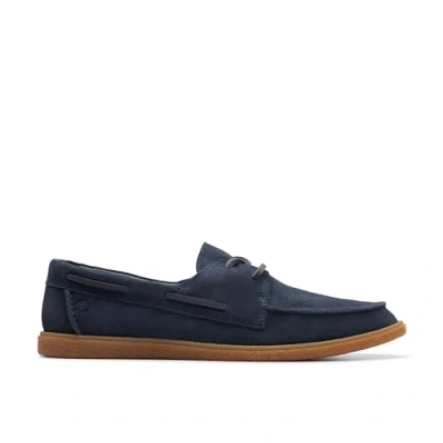 Afbeelding van Clarks Clarkbay Go Heren, suède, marineblauw