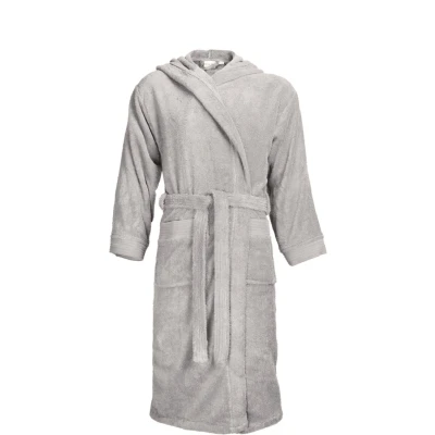 Afbeelding van The One Classic Badjas met capuchon 420 gram Silver Grey S/M