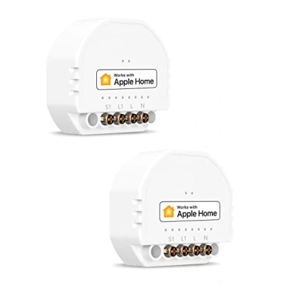 Afbeelding van Wifi schakelaar (neutrale kabel vereist), compatibel met Apple HomeKit, Alexa, Siri en Google Home, 10 A wandschakelaar spraakbediening, afstandsbediening tijdfunctie