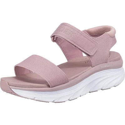 Afbeelding van Skechers Sport D&#039;LUX Walker Sandalen met plateauzool blush, Dames, Maat: 36, Blush Textiel