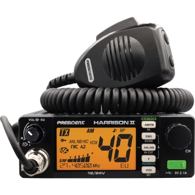 Afbeelding van President Harrison II ASC AM/FM CB radio 12/24 Volt 27 MHz VOX