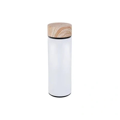 Afbeelding van axentia Thermosfles met deksel, 350 ml, fles theezeef, roestvrij staal, wit