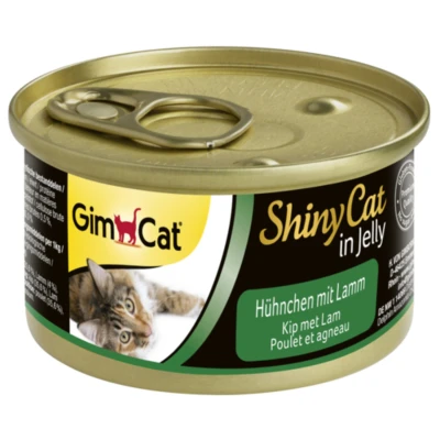 Afbeelding van Gimcat Shinycat In Jelly 70 g Kattenvoer Kip&amp;Lam