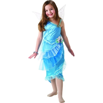 Afbeelding van Basic Verkleedjurk Fairies Maat S Blauw