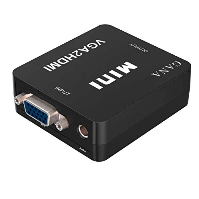 Afbeelding van GANA VGA naar HDMI converter 1080P HDTV adapter met audiokabel en USB voedingskabel voor tv, computer, projector, laptop, dvd