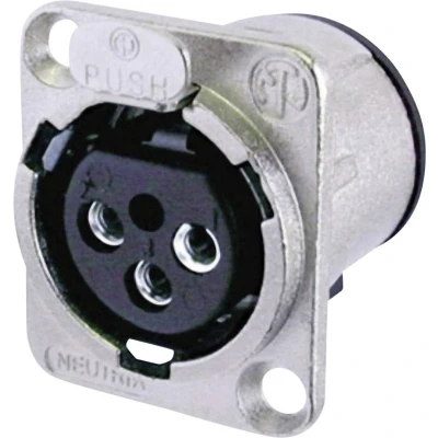 Afbeelding van Neutrik NC3FD V XLR connector Flensbus, contacten recht Aantal polen: 3 Zilver 1 stuk(s)