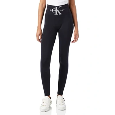 Afbeelding van Calvin Klein Underwear Women Highwaist LOGO Legging, Dames, Maat: Large, Black