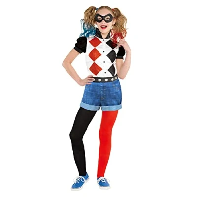 Afbeelding van amscan 9906096EU Harley Quinn klassiek kostuum, 10 12 jaar, zwart