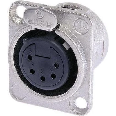 Afbeelding van Neutrik NC5FD L 1 XLR connector Flensbus, contacten recht Aantal polen: 5 Zilver stuk(s)