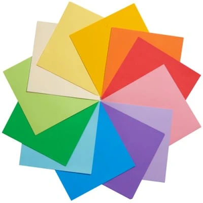 Afbeelding van Gekleurd Origami papier, 120 vellen, 12 levendige kleuren, 6 inch, 70 g/m², vierkant, dubbelzijdig, voor knutselen, kunst, handwerk, projecten kinderen en volwassenen