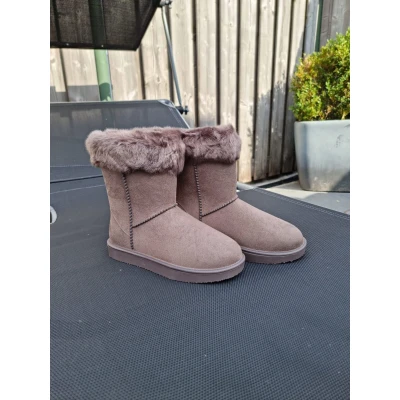 Afbeelding van HKM Allweatherlaars Davos Fur taupe (bruinig) maat 36
