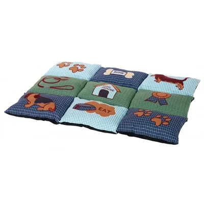 Afbeelding van Trixie Hondenkussen Patchwork Blauw / Groen 80X55 CM