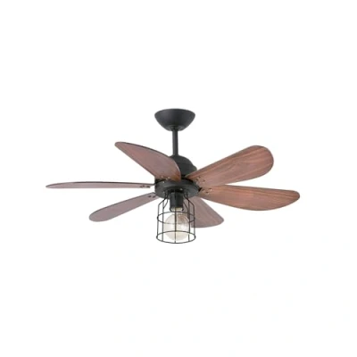 Afbeelding van Faro CHICAGO plafondventilator walnoot / zwart ø91cm