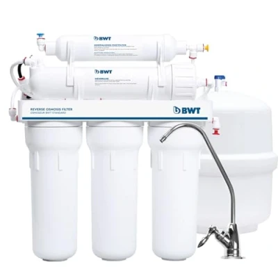 Afbeelding van BWT Standaard zonder pomp, binnenlandse omgekeerde osmose, 75 GPD, debiet 8 l/u, tank 12 l, 6 stappen met mineralisatie, herstelsnelheid van 10 20%, ingangsdruk 3 tot bar