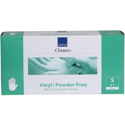 Afbeelding van Abena Vinyl Handschoenen Classic poedervrij Maat S transparant 100st Haibu by Kapperskorting.com