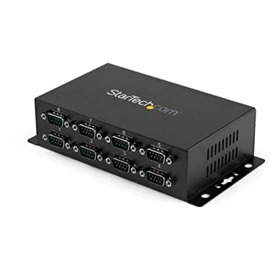 Afbeelding van StarTech.com RS232 8 poorts seriële hub, USB naar 8x DB9 adapter voor wandmontage en DIN rail (ICUSB2328I)