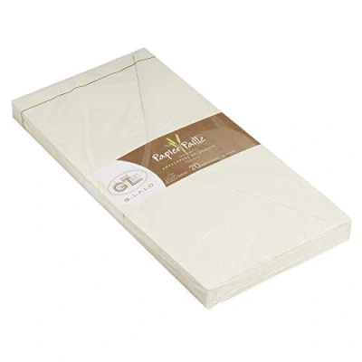 Afbeelding van Lalo 22616L een verpakking met 20 enveloppen, 11 x 22 cm, 120 g, rietpapier, crème