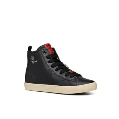 Afbeelding van Geox J Gisli Sneakers hoog voor kinderen, Maat: 35, Schwarz Kunststof