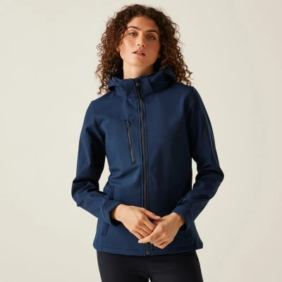 Afbeelding van Regatta Women ́s Venturer 3 Layer Printable Hooded Softshell Jacket RG702 Navy/Navy