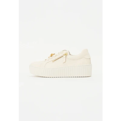 Afbeelding van Gabor Sneakers laag, Dames, Maat: 40.5, Panna/gold Leer