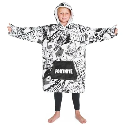 Afbeelding van Fortnite Blanket hoodie voor jongens, oversized, Royal Battle Sweatshirt jongens en meisjes, uniseks capuchondeken, cadeau speler, tienergeschenken, grijs.