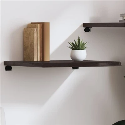 Afbeelding van Wandschap 60x60x4 cm behandeld massief eikenhout donkergrijs