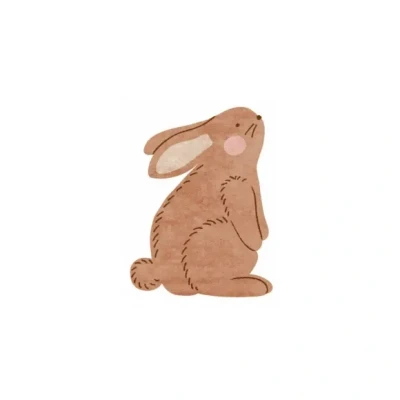 Afbeelding van Tapis Petit Vloerkleed Bunny 120x130cm Bruin