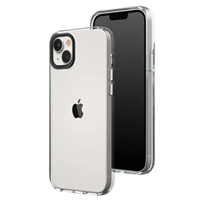 Afbeelding van RHINOSHIELD Clear Compatibel met [iPhone 14 Plus] Bestand tegen vergeling, hoge transparantie, aanpasbare transparante beschermhoes zwart Contour fotolenzen
