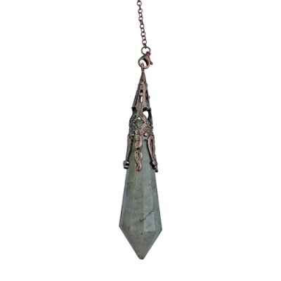Afbeelding van Edelsteen Kristal Labradoriet Pendel Zeshoekige Vintage Radiësthesie Chakra Reiki Waarzeggerij Meditatie Wicca (Labradoriet)