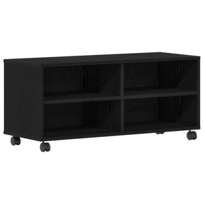 Afbeelding van vidaXL TV Kast Zwart eiken Bewerkt hout Middelgroot Entertainment Center
