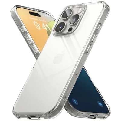 Afbeelding van Ringke beschermhoes compatibel met iPhone 16 Pro [Fusion] transparant ultradun robuust stijf achterkant zachte bumper schokbestendige case accessoires