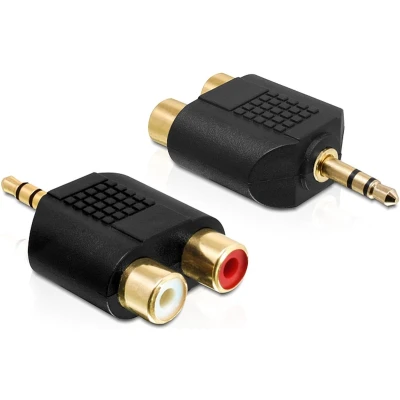 Afbeelding van Delock Adapter Audio Klinke 3,5 mm 3 Pin Stecker 2 x Cin