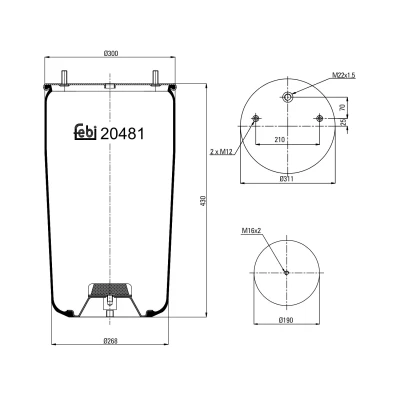 Afbeelding van Febi Bilstein Veerbalg 20481