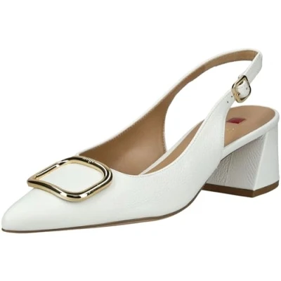 Afbeelding van Högl Jennifer Ballerina&#039;s met enkelbandjes, Dames, Maat: 37.5, Creme Leer