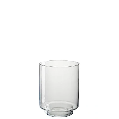 Afbeelding van J Line windlicht Laura kaarshouder glas transparant small