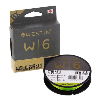 Image de Westin W6 8 Braid Lime Punch 135m 0,205mm 10,6kg Tresse pêche