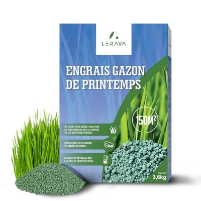 Afbeelding van LERAVA® lente Gazonmeststof 150 m² gazonmest stikstofafgifte gedurende 3 maanden met Bacillus subtilis Verhoogt de weerstand van grassen meststof+gazon