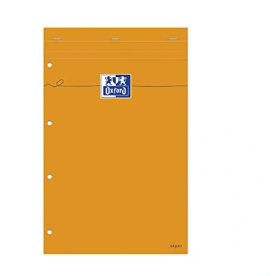 Afbeelding van OXFORD 5 stuks notitieblokken oranje A4 + kleine ruiten, mm, 80 vellen, geniet, omslagblad gecoat,