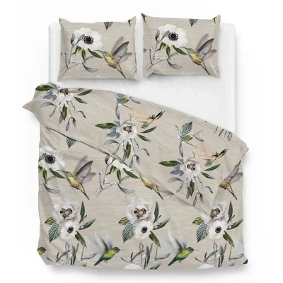 Afbeelding van Dekbedovertrek Jun 2 persoons (200x200/220 cm) Katoen Bloemen Creme Zo!Home Ga naar Dekbed Discounter.nl &amp; Profiteer Nu